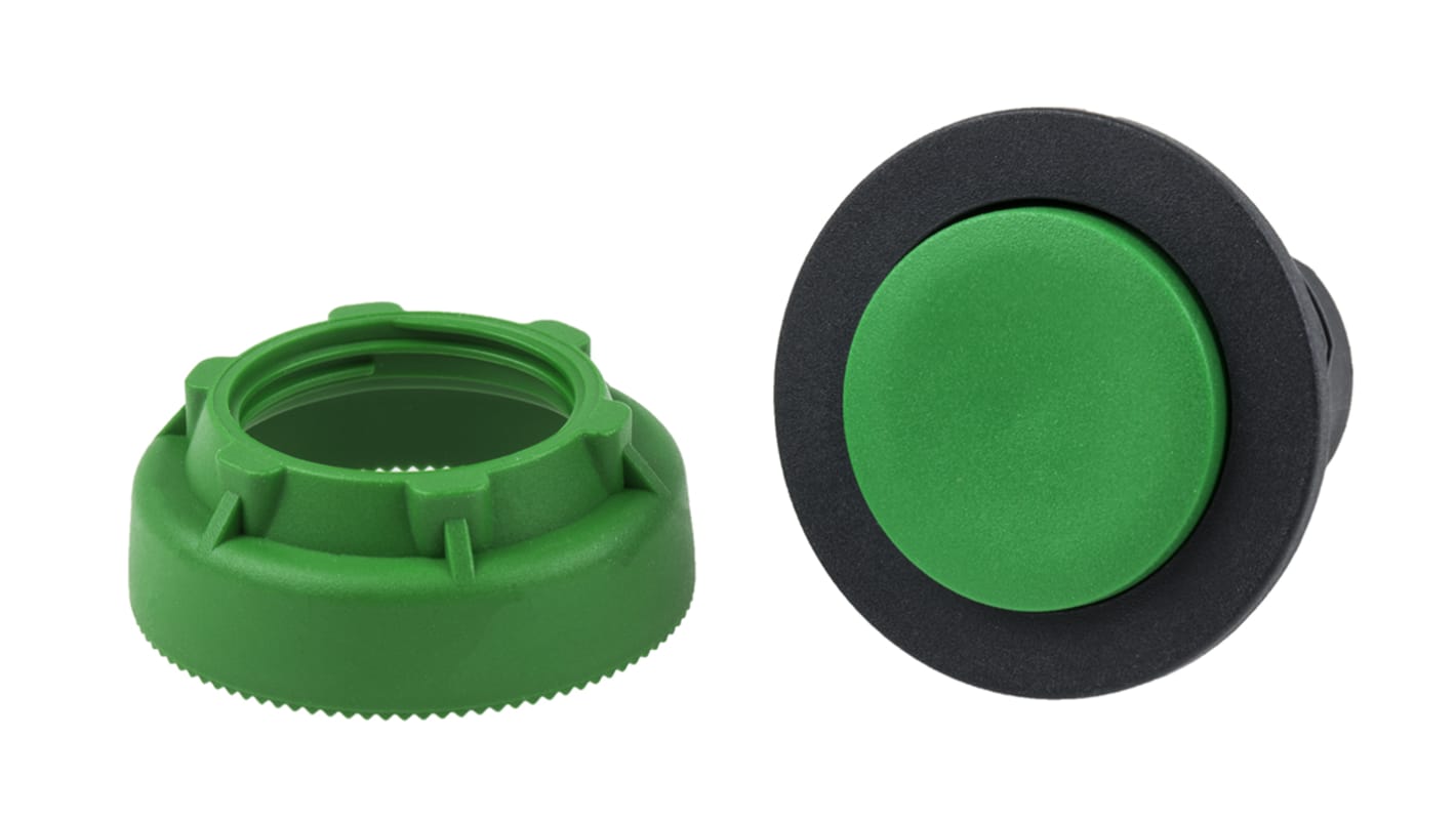 Attuatore pulsante instabile verde Schneider Electric ZB5FL3, montaggio a filo, diametro 30 mm, protezione IP66/IP67/IP69K.