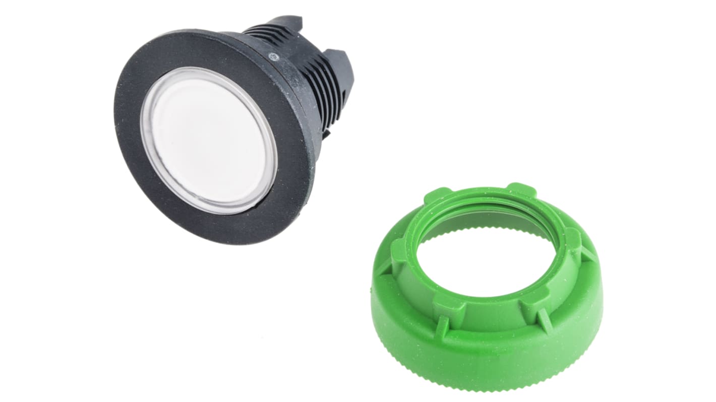 Attuatore pulsante instabile Schneider Electric ZB5FW313, testa illuminata, montaggio a filo, diametro 30 mm, protezione IP66/IP67/IP69K.