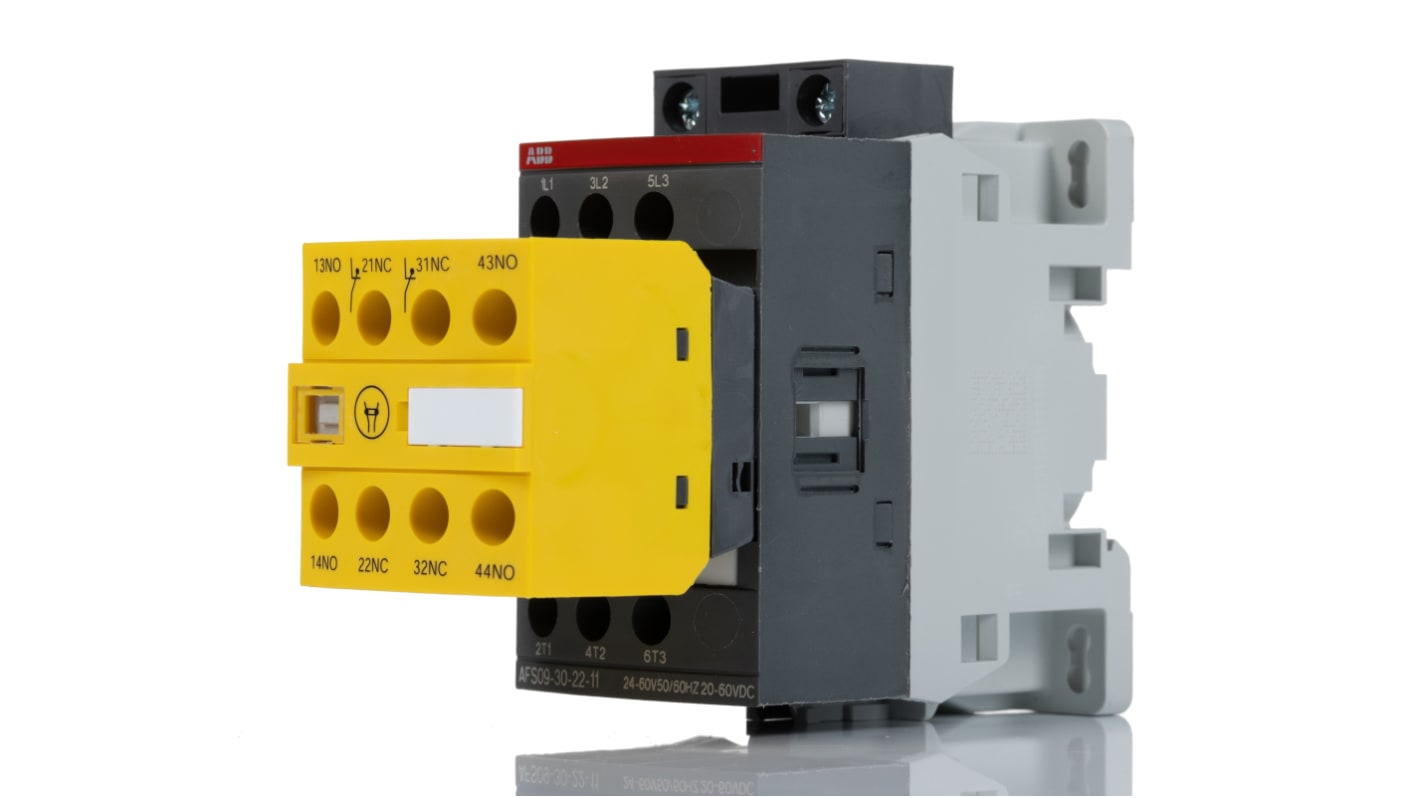 Contattore ABB Jokab 1SBL137082R1122 AFS, 3 poli, 25 A, montaggio su guida DIN, dimensioni 45x110.5x80 mm, IP20.