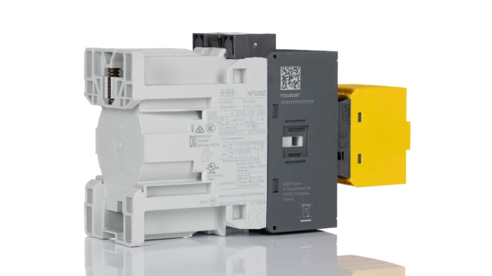 Contattore ABB Jokab AFS, 3 poli, 45 A, 24 V c.c., montaggio su guida DIN, dimensioni 119.5 x 45 x 80 mm. Codice 1SBL236082R3022.