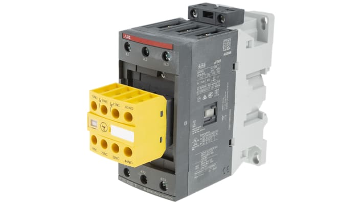 Contattore ABB Jokab AFS 1SBL387082R1122, 3 poli, 3 NO, 24-60 V CA, 105 A, 600 V CA, dimensioni 55x144x119.5 mm.