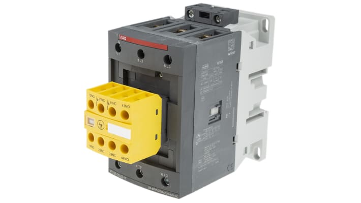 Contattore ABB Jokab 1SBL407082R1122 AFS, 3 poli, 3 NO, corrente 130 A, tensione 600 V AC, montaggio a vite, dimensioni 70x149x119.5 mm.