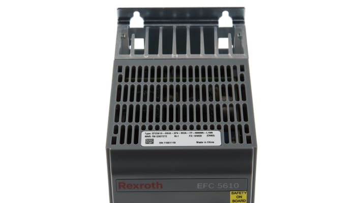 Inverter Bosch Rexroth EFC5610-0K40-3P4-MDA-7P-NNNNN-L1NN, 0,4 kW, 3 fasi, montaggio su guida DIN, dimensioni 167x166x95 mm.