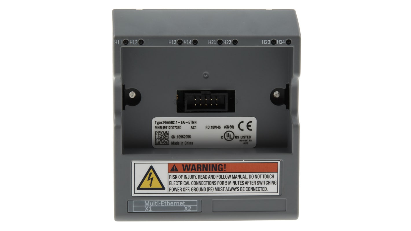 Modulo scheda opzionale Bosch Rexroth FEAE02.1-EA-ETNN per Unidrive M300, installazione a innesto, supporta PROFIBUS e CANopen.