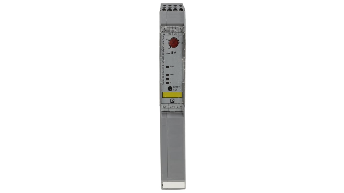 Phoenix Contact 2902745, starter per motore ibrido, montaggio su guida DIN, 24 V c.c., dimensioni 160 x 22.5 x 114.5 mm, grado di protezione IP20.