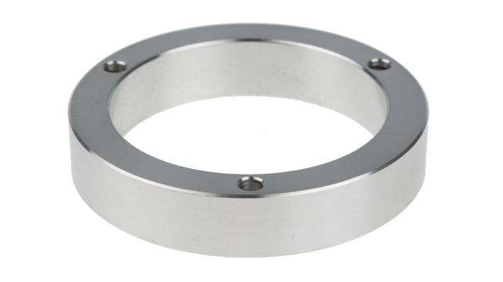 Anello di protezione Turck M2-QR24 in alluminio per encoder Ri-QR24, con piastra di protezione e diametro interno cavo 6 mm.