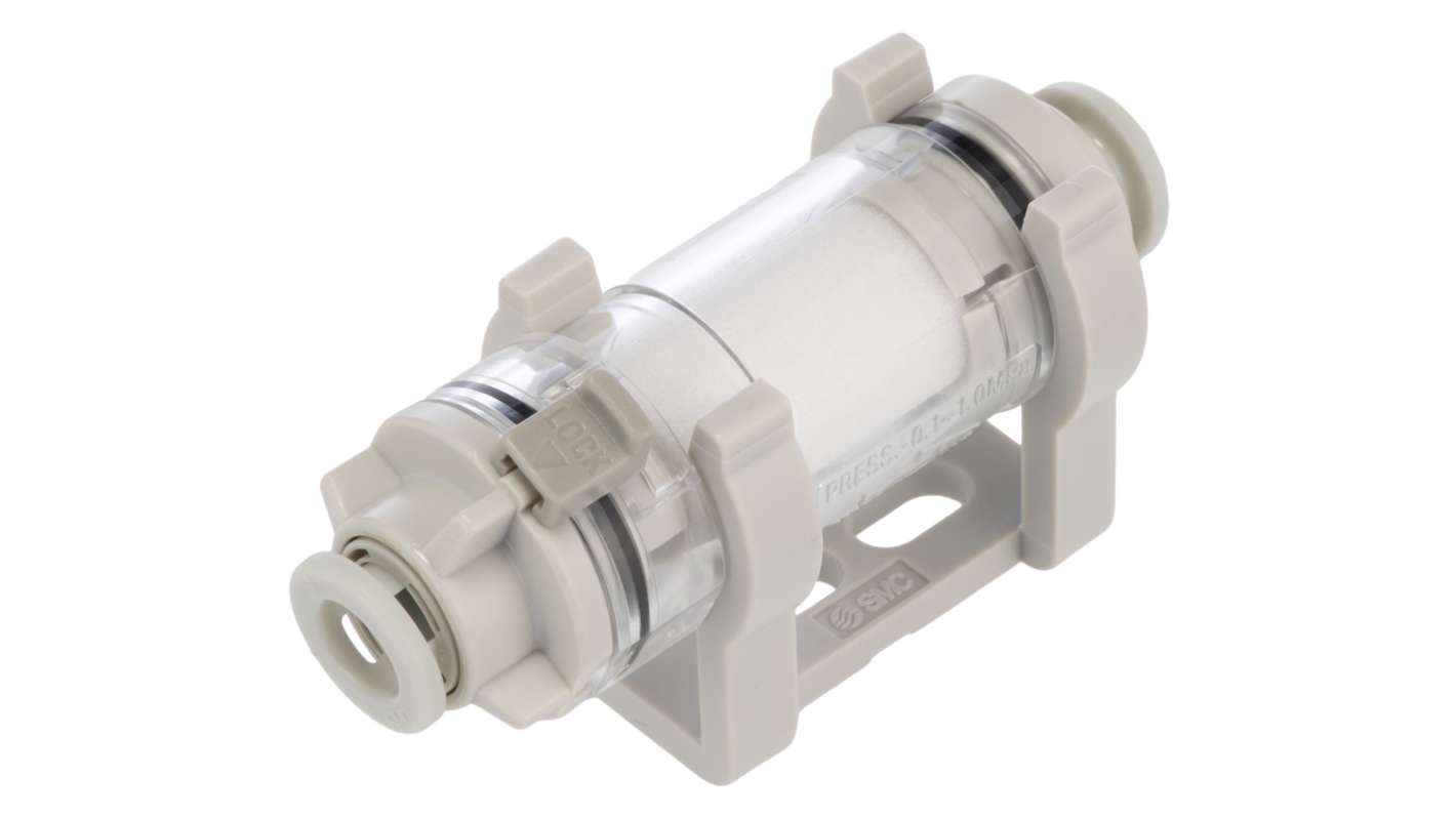 Filtro SMC ZFC54-B per aspirapolvere, grado di filtrazione 5 μm, attacco 6 mm, portata 20 L/min, max 1 MPa.