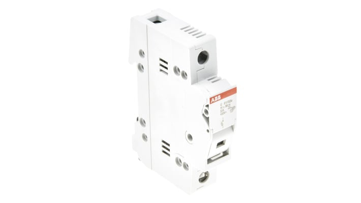 Interruttore di isolamento ABB 2CSM, 1 polo, 32 A, 690 V CA, montaggio su guida DIN, dimensioni 60x10x80 mm.