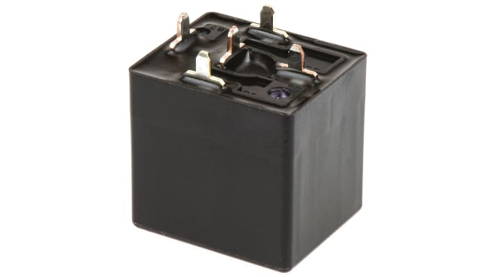 Relè automotive Panasonic CB1P24 SPDT, 24V cc, montaggio su PCB, corrente 20A, dimensioni 22 x 26 mm.