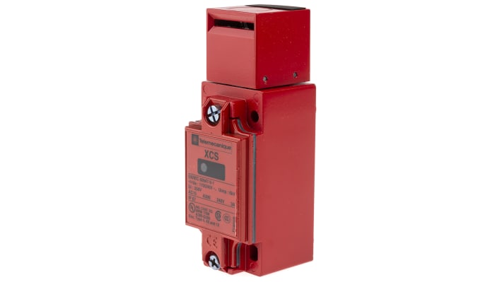 Interruttore di sicurezza Telemecanique Sensors XCSA522, 2NA/1NC, IP67, custodia metallica, dimensioni 44x114x40 mm.