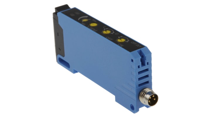 Sensore Sick GLL170-P334 a fibre ottiche PNP, M8 a 4 pin, IP66, -25/+55 °C, montaggio a pannello, 72,5 x 10 x 9,4 mm.