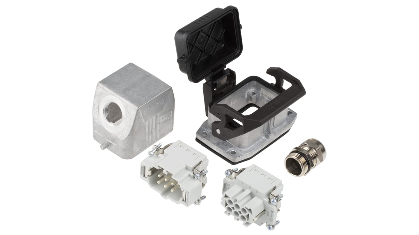 Kit connettore alimentazione Phoenix Contact 1416353, femmina e maschio, 6 pin, 16A, 500 V, connettore a innesto, M20 x 1.5.