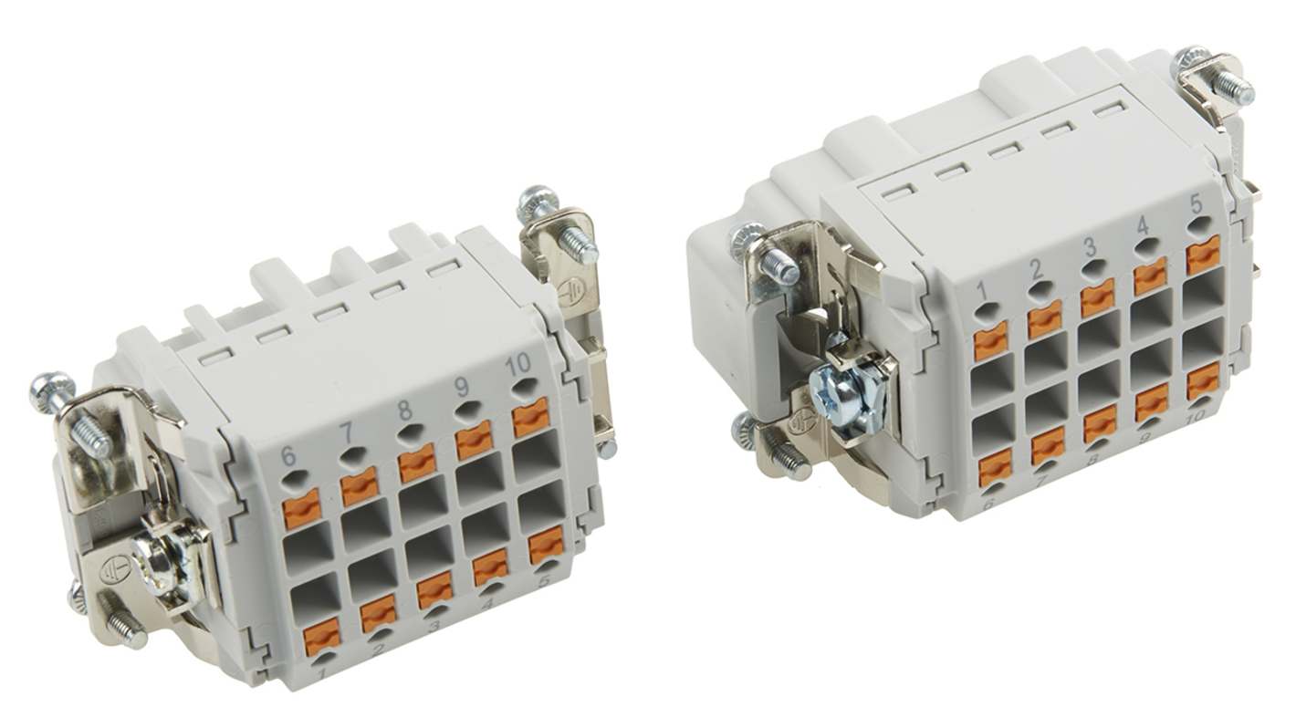 Kit connettore alimentazione Phoenix Contact 1411491, femmina e maschio, 10 pin, 16A, 500 V, montaggio a pannello, M25.