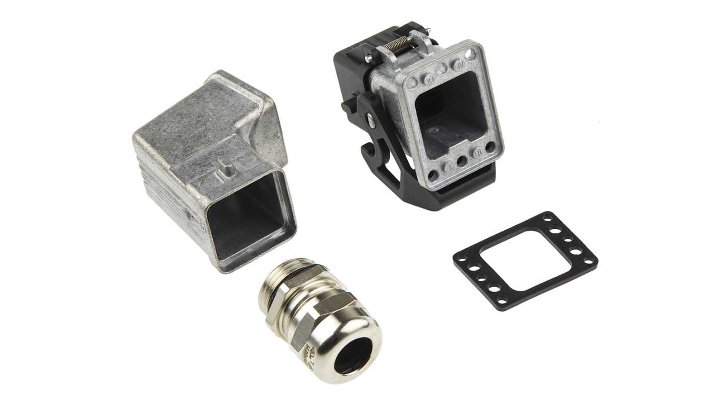 Kit connettore alimentazione Phoenix Contact 1409668, 4 posizioni, corpo D7, montaggio a pannello, corrente 10 A, tensione 230 V.