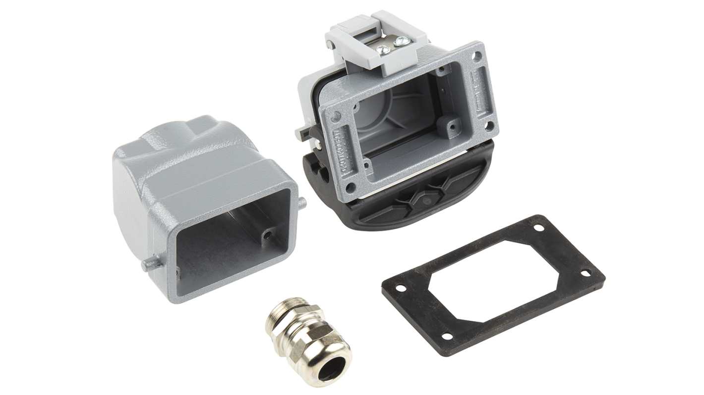 Kit connettore alimentazione Phoenix Contact 1409671, 6 posizioni, corpo B6, montaggio a pannello, corrente 16 A, tensione 500 V.