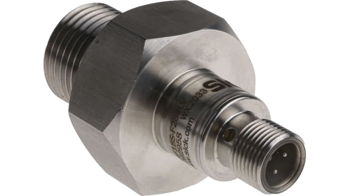 Interruttore di livello Sick GRF18S-F234LV, montaggio G1/2, PNP, per misurazione in fluidi aggressivi, temperatura -25/+55 °C, pressione max 16 bar.