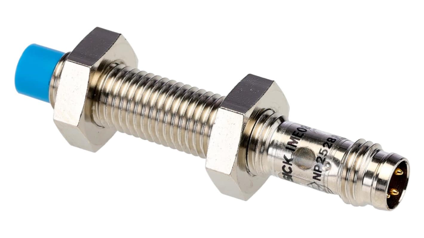 Sensore di prossimità cilindrico Sick IME08-06NPSZT0S, PNP M8, rilevamento 6 mm, IP67, alimentazione 10-30 V c.c.