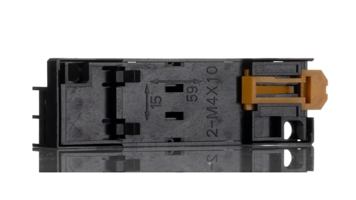 Zoccolo Omron PYFZ-08-E per relè miniaturizzati, 8 contatti, montaggio su guida DIN, tensione 2250 V CA, corrente 10 A.