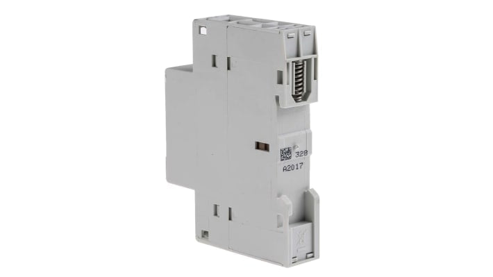 Contattore Lovato CN2020024, 2 poli NA, 20 A, tensione 24 V, montaggio su guida DIN, dimensioni 17,5 x 65 x 85 mm.