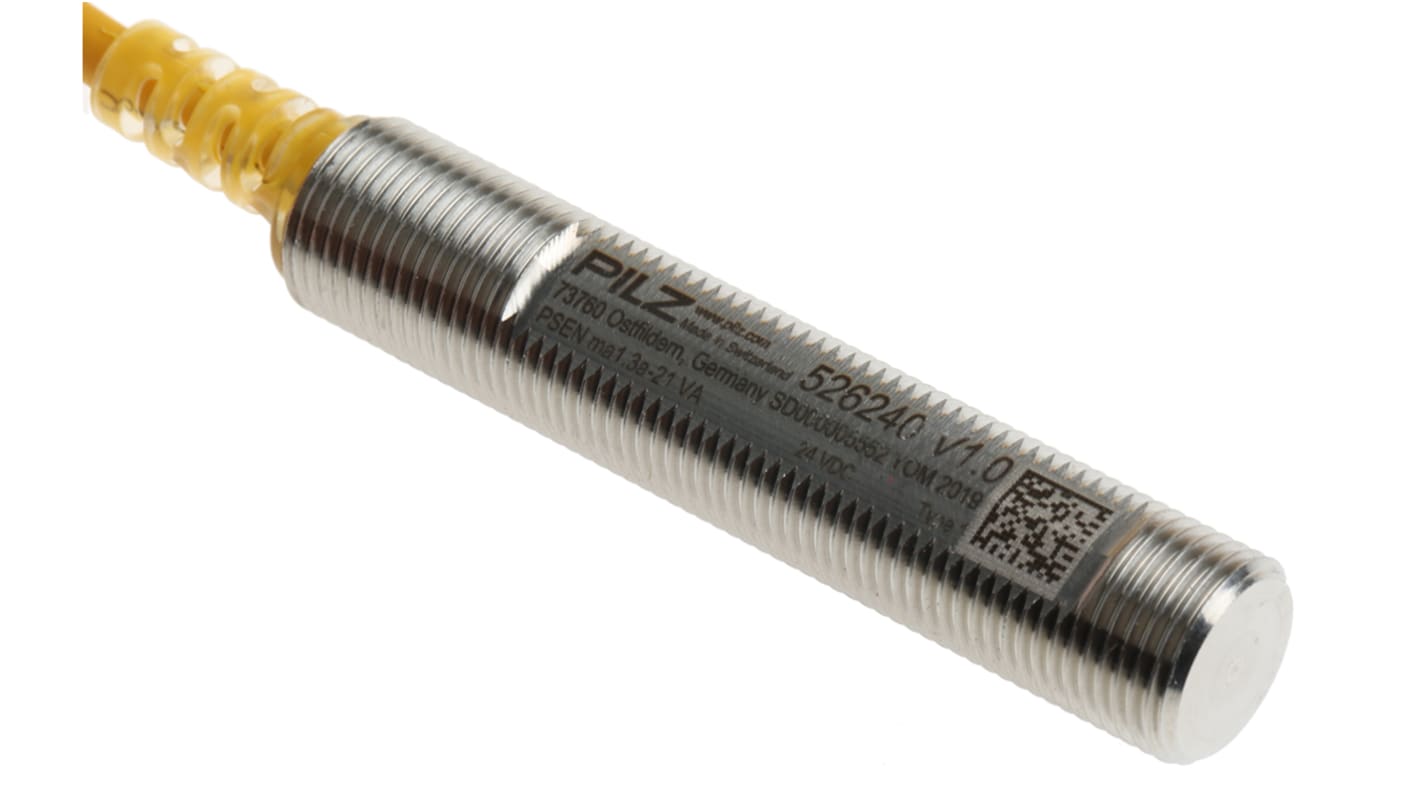 Interruttore di sicurezza senza contatto Pilz 506240, attuatore PSEN ma1.3-08 VA, grado di protezione IP67, dimensioni 37 mm x 15 mm.