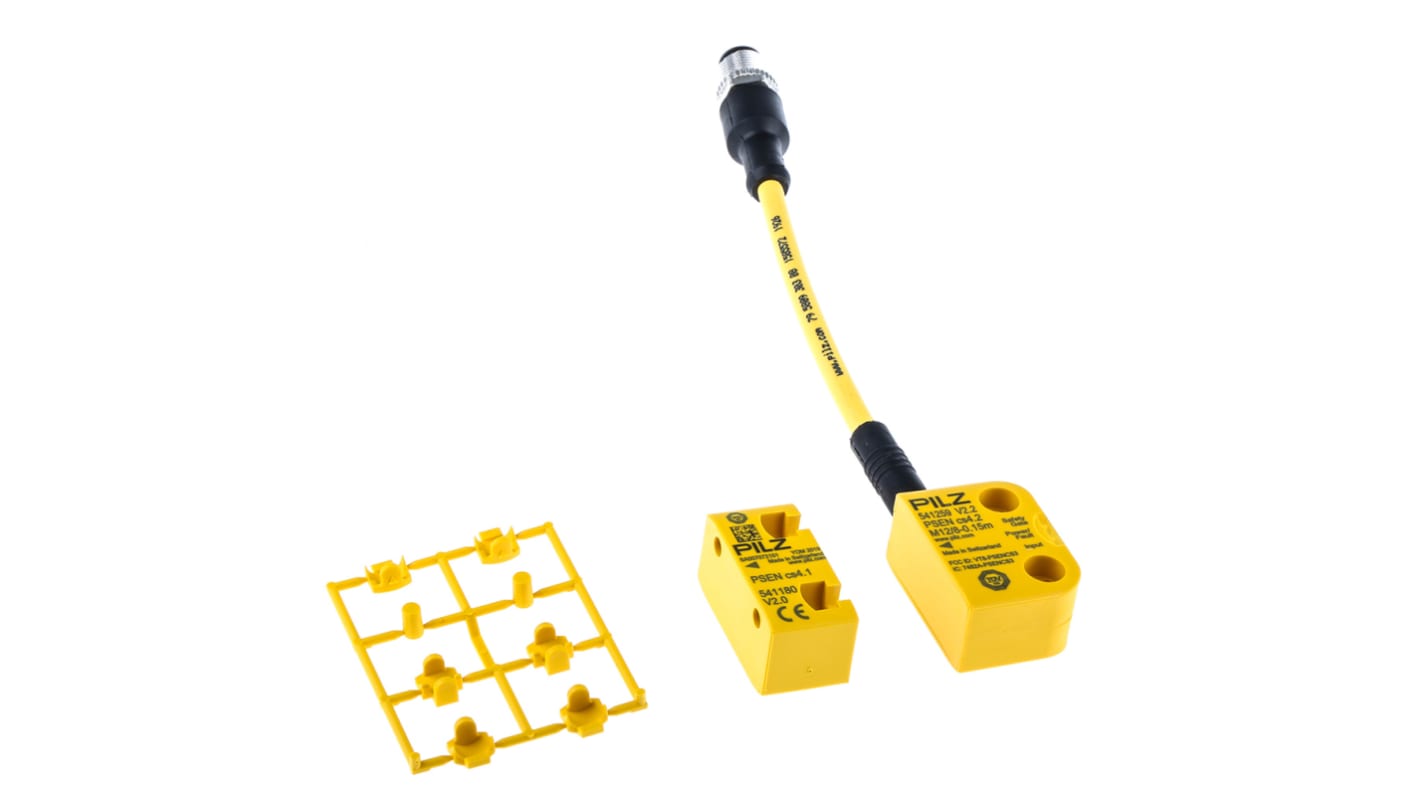 Interruttore di sicurezza senza contatto Pilz 541209, tecnologia transponder, grado di protezione IP67, dimensioni 26.4mm x 37mm x 19mm.