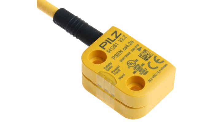 Interruttore di sicurezza senza contatto Pilz 541211, tecnologia transponder, dimensioni 26.4mm x 18mm x 37mm, grado di protezione IP67.