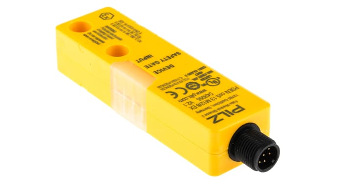 Interruttore di sicurezza senza contatto Pilz 542005, tecnologia transponder, protezione IP67, dimensioni 101.6mm x 19mm x 26.4mm.