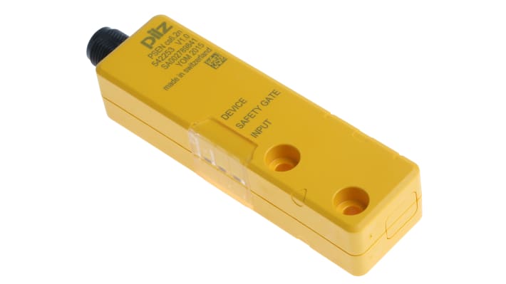 Pilz 542203, interruttore di sicurezza M12 senza contatto, 24V cc, custodia in poliammide, protezione IP66/IP67, dimensioni 101.6mm x 26.4mm x 19mm.