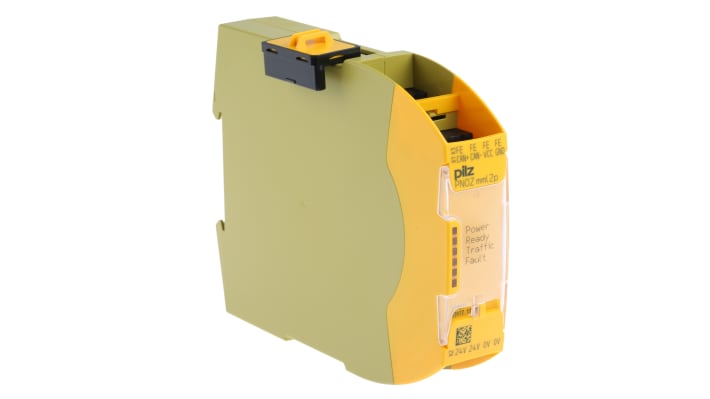 Pilz 772021, controller di sicurezza PNOZ mml2p, 2 I/O, 24 V c.c., dimensioni 98 x 22,5 x 120 mm, grado di protezione IP20/IP54.