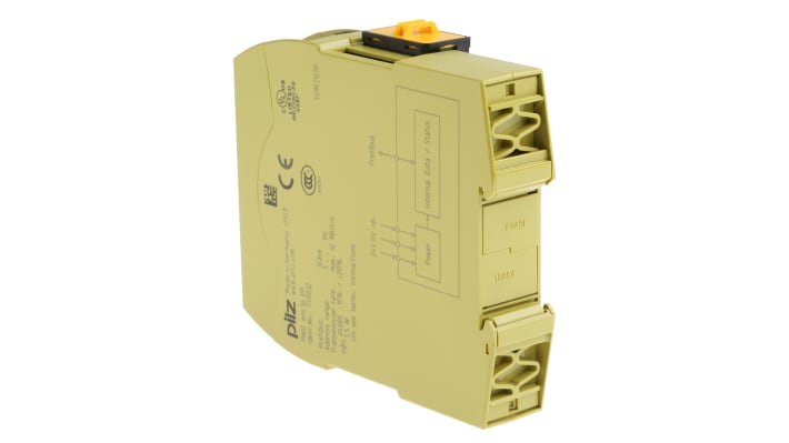 Controller di sicurezza Pilz 772032 PNOZ mmc3p, 48 I/O, 24 V c.c., IP20/IP54, dimensioni 100 x 22,5 x 115 mm, espansione disponibile.