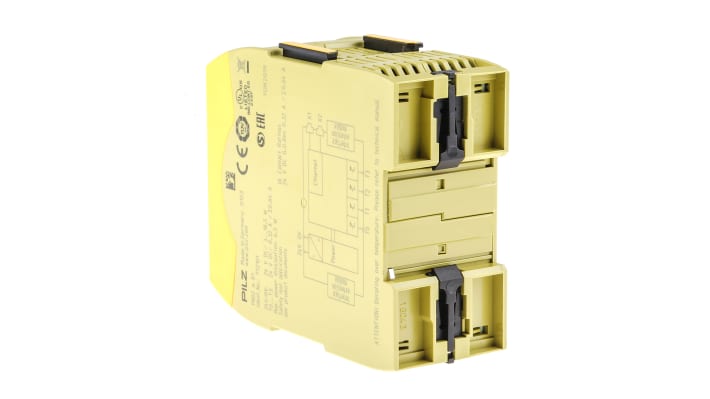 Controller di sicurezza Pilz 772101 PNOZ m B1, 4 I/O, 24 V c.c., IP20/IP54, dimensioni 100 x 45 x 120 mm, monitoraggio automatico.