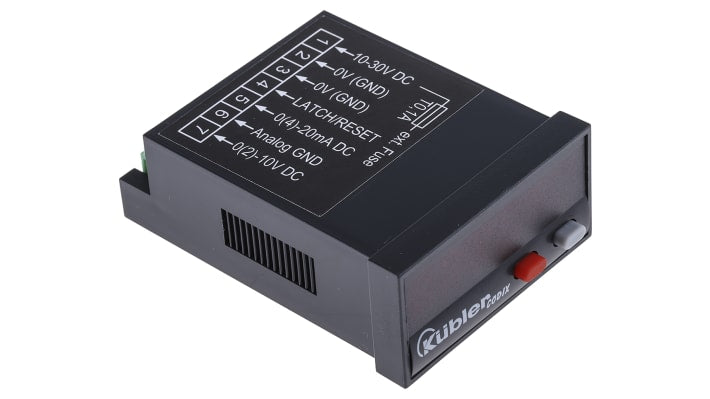 Misuratore digitale multifunzione da pannello Kübler 6.534.012.300, display LED 5 cifre, dimensioni foro 22.2mm x 45mm.