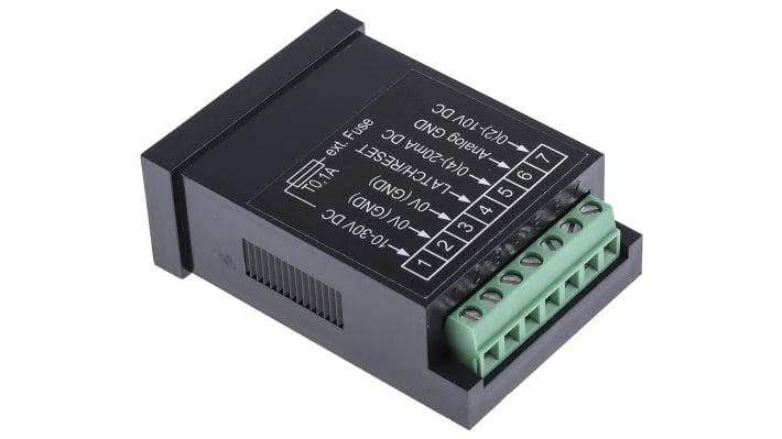 Misuratore digitale multifunzione da pannello Kübler 6.534.012.300, display LED 5 cifre, dimensioni foro 22.2mm x 45mm.