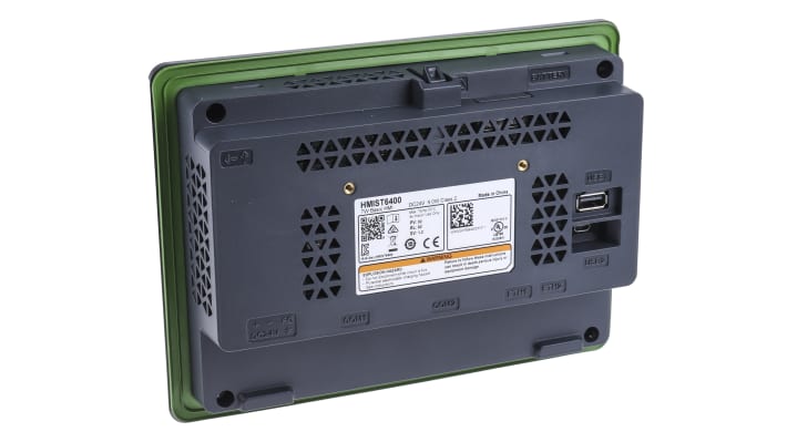 Schneider Electric HMIST6400, display HMI touch screen 7" con risoluzione 800 x 480 pixel, grado di protezione IP65.