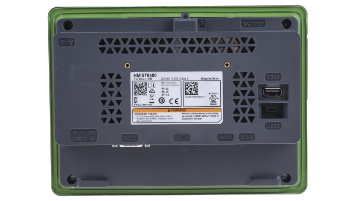 Schneider Electric HMIST6400, display HMI touch screen 7" con risoluzione 800 x 480 pixel, grado di protezione IP65.