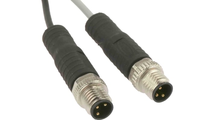 Sensore fotoelettrico rettangolare Sick GSE2FS-F5111, rilevamento 60 mm, uscita PNP, luce rossa 660 nm, connettore M8 a 3 pin.