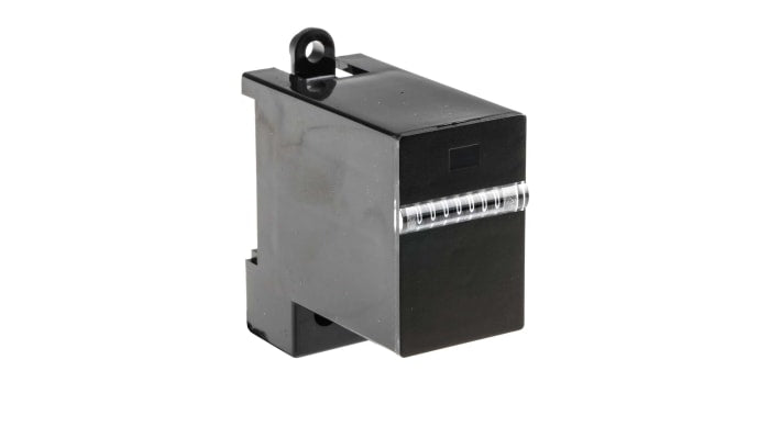 Contatore Kübler 1.132.101.033, 7 cifre, 25 Hz, montaggio su guida DIN, IP50, alimentazione 24 V c.c., -10/+60 °C.