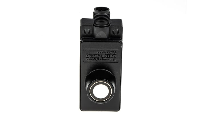 Sensore di prossimità Baumer UNDK 30P1703/S14, tecnologia a ultrasuoni, PNP, gamma 100-1000 mm, IP67, dimensioni 65x30x31 mm.