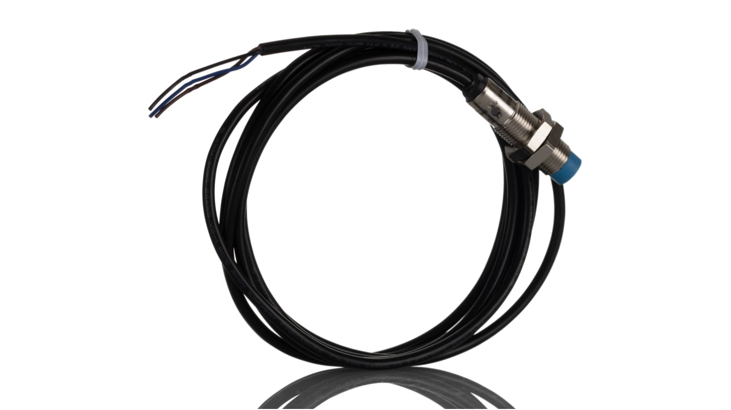 Sensore di prossimità cilindrico Sick IME12-04NNSZW2K, NPN normalmente aperto, gamma di rilevamento 4 mm, custodia in metallo, IP67.