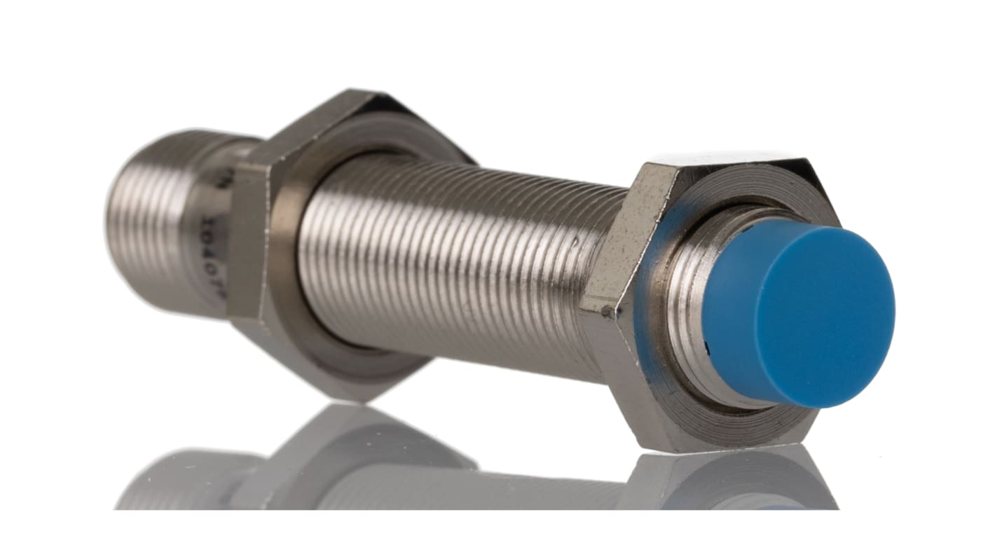 Sensore di prossimità cilindrico Sick IME12-08NPSZC0S, PNP, M12, rilevamento 8 mm, IP67, alimentazione 10-30 V.