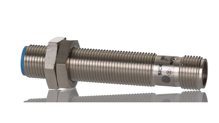 Sensore di prossimità cilindrico Sick IME18-05BPSZC0S PNP, M18 x 1, 5 mm, IP67, alimentazione 10-30 V, montaggio a filo.