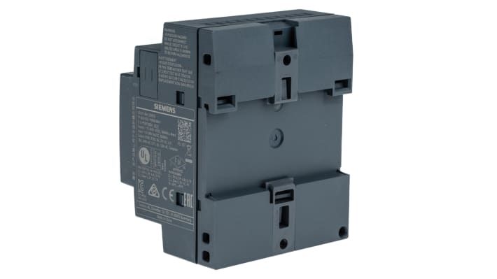 CPU PLC Siemens 6ED1052-1FB08-0BA1 LOGO! con 8 ingressi digitali, 4 uscite relè, montaggio su guida DIN, dimensioni 90 x 71,5 x 60 mm.