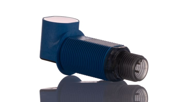 Sensore fotoelettrico cilindrico Sick GRTE18S-P2319, rilevamento 3-115 mm, uscita PNP, IP67, connettore M12.