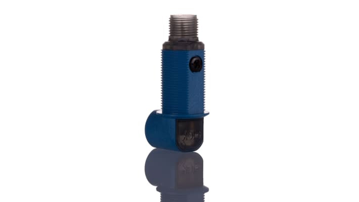 Sensore fotoelettrico cilindrico Sick GRTE18S-P2319, rilevamento 3-115 mm, uscita PNP, IP67, connettore M12.