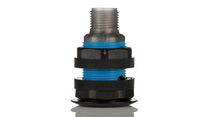 Sensore fotoelettrico cilindrico Sick GRTE18S-P2367, PNP, rilevamento 5 mm-1 m, IP67, connettore M12, temperatura -25°C/+55°C.