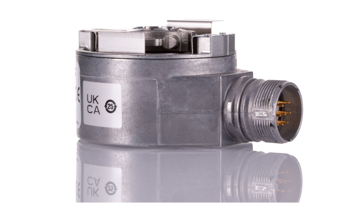 Encoder assoluto Sick AFS60B-THAA008192, 8192 impulsi/giro, IP67, montaggio a faccia, diametro albero 15 mm.