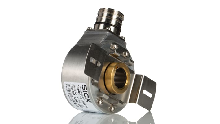 Encoder incrementale Sick DBS60E-TJFA00360, 360 impulsi, montaggio flangia, IP65, 58mm x 58mm x 41,8mm.