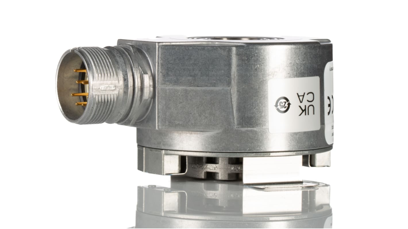 Encoder incrementale Sick DFS60B-THPA10000, 1 a 10000 impulsi, montaggio su albero, IP65, dimensioni 60x60x43mm.