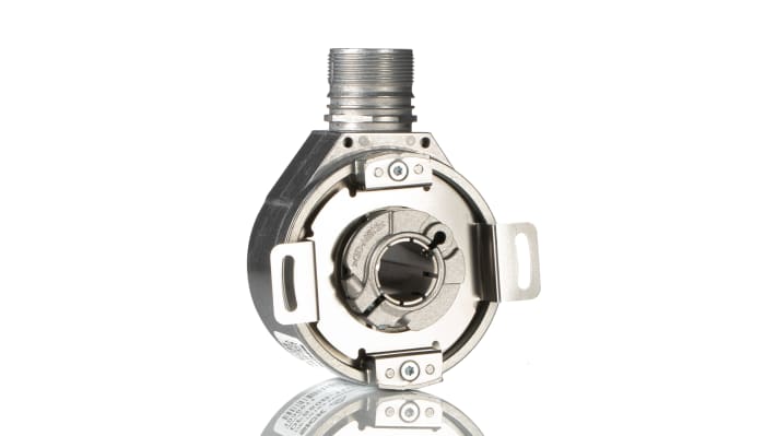 Encoder incrementale Sick DFS60B-THPA10000, 1 a 10000 impulsi, montaggio su albero, IP65, dimensioni 60x60x43mm.