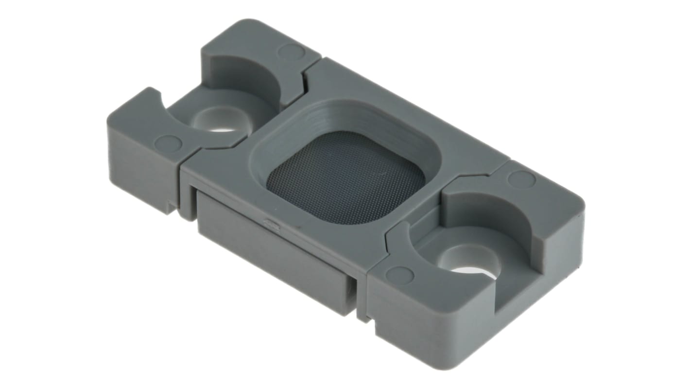 Riflettore Omron E39-R13 per sensori fotoelettrici, area 7 x 7 mm, compatibile con E3C-LD e E3T, dimensioni 24 x 12 mm.